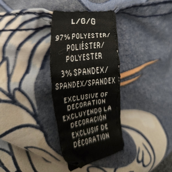 Geometrix New York Lightweight Crane Bird Print Long Sleeve Button Up Shirt Sz L - Picture 7 of 12